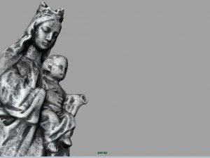 stone virgin mary with baby jesus 3D Model
