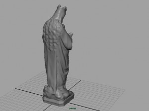stone virgin mary with baby jesus 3D Model