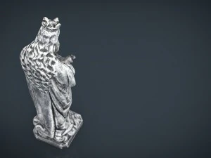 stone virgin mary with baby jesus 3D Model