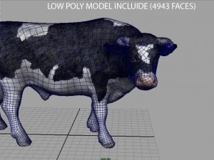 holstein bull 3D Model