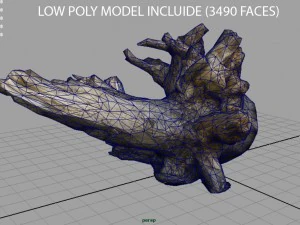 tronco morto 2 Modelo 3D