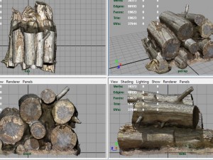 wooden logs 3D 모델