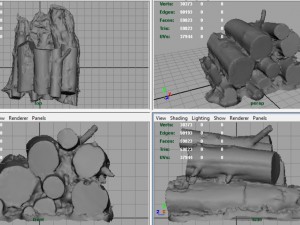 wooden logs 3D 모델
