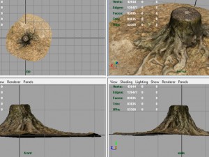 tree stump 2 3D Model