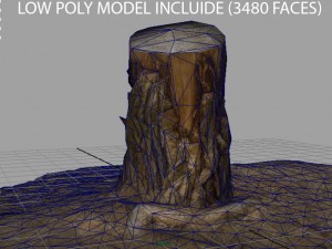 tree stump 3 3D Model