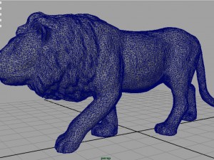 realistic lion 3D Model