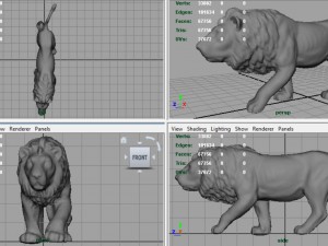 realistic lion 3D Model