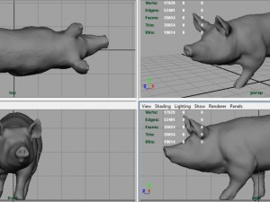 realistic pig 3D Model