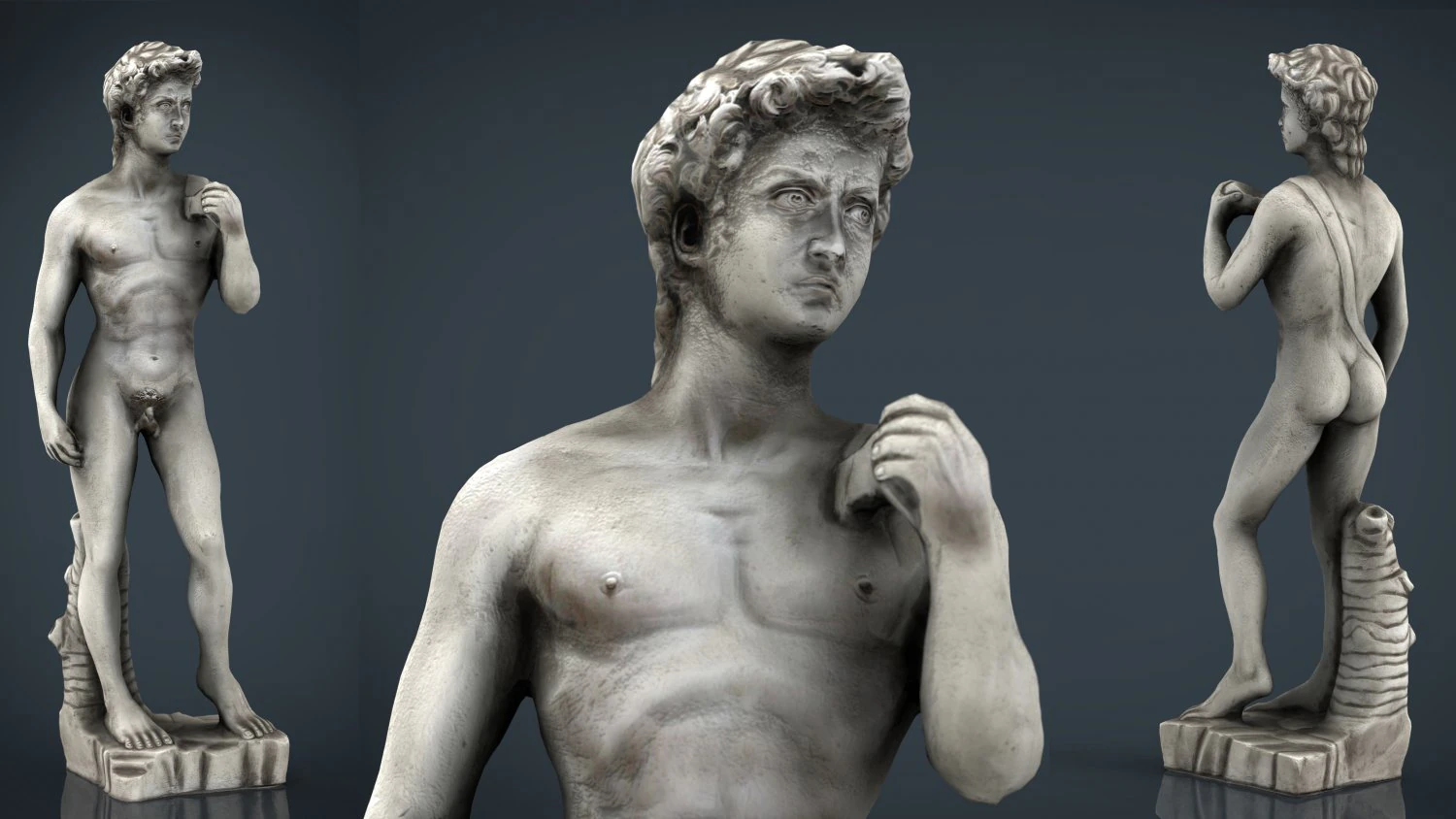 statua del David di Michelangelo Modello 3D .c4d .max .obj .3ds .fbx .stl .blend