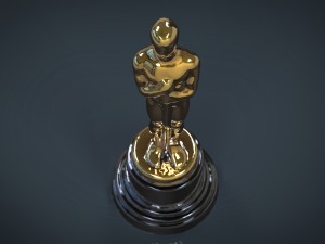 gold hollywood award statue 3D मॉडल