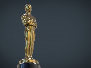 gold hollywood award statue 3D मॉडल
