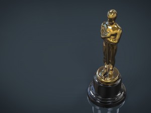 gold hollywood award statue 3D मॉडल