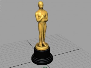 gold hollywood award statue 3D मॉडल