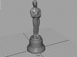 gold hollywood award statue 3D मॉडल