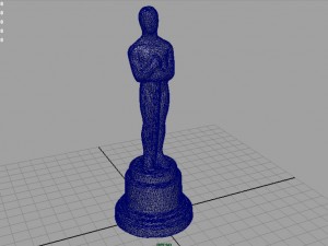 gold hollywood award statue 3D मॉडल