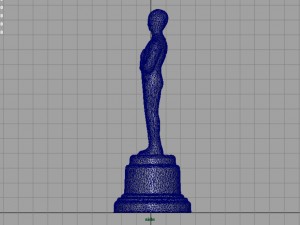 gold hollywood award statue 3D मॉडल