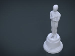 gold hollywood award statue 3D मॉडल