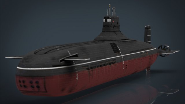 submarine typhoon-class Modelo 3D .c4d .max .obj .3ds .fbx .stl .blend 