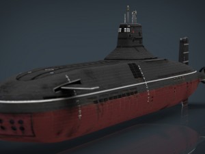 submarine typhoon-class 3Dモデル