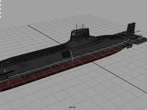 submarine typhoon-class Modelo 3D