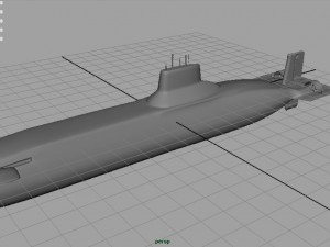 submarine typhoon-class Modelo 3D