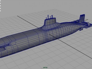 submarine typhoon-class Modelo 3D