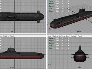 submarine typhoon-class Modelo 3D