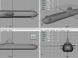 submarine typhoon-class Modelo 3D