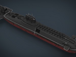 submarine typhoon-class Modelo 3D