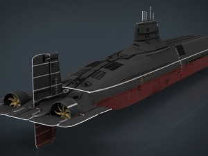 submarine typhoon-class Modelo 3D