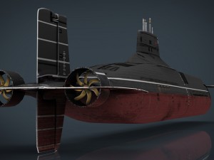 submarine typhoon-class Modelo 3D
