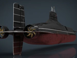 submarine typhoon-class 3D Model