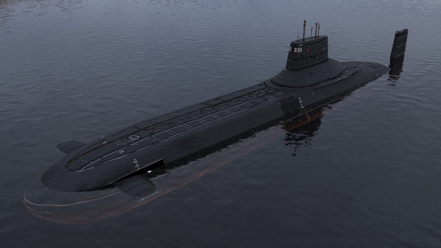 typhoon class submarine 3d model