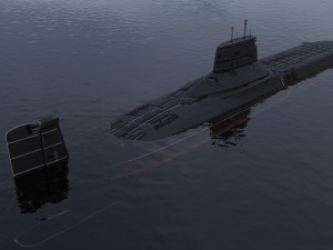 submarine typhoon-class Modelo 3D