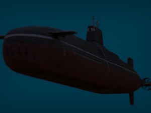submarine typhoon-class Modelo 3D