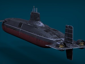 submarine typhoon-class Modelo 3D