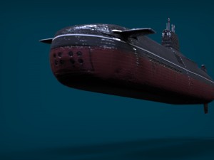 submarine typhoon-class Modelo 3D