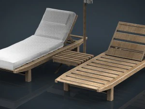 beach chair umbrella 3D Model