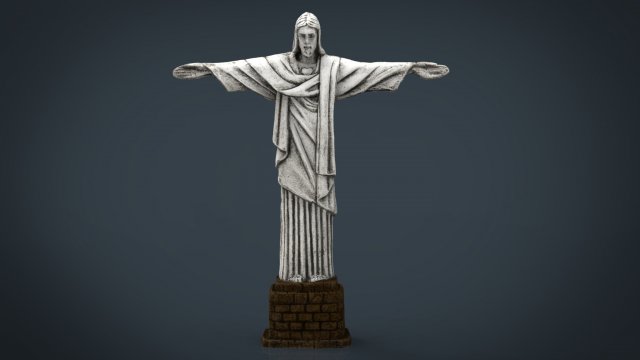 cristo redentor 3D 模型 .c4d .max .obj .3ds .fbx .stl .blend 