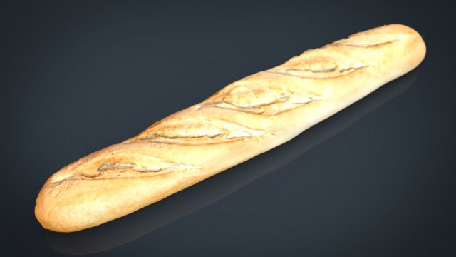 loaf of bread Model 3D .c4d .max .obj .3ds .fbx .stl .blend 