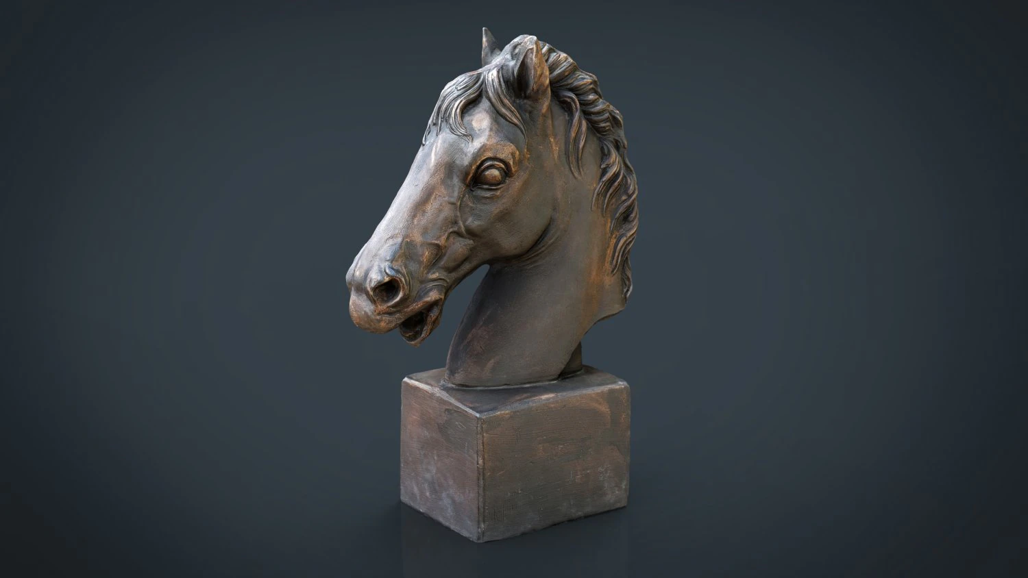 busto de cavalo Modelo 3D .c4d .max .obj .3ds .fbx .stl .blend 