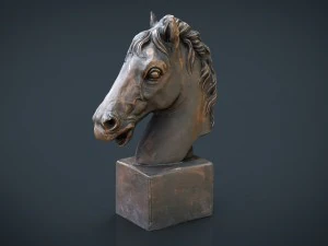 busto de cavalo Modelo 3D