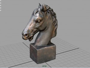 busto de cavalo Modelo 3D