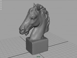 busto de cavalo Modelo 3D
