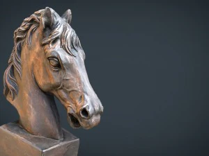 busto de cavalo Modelo 3D