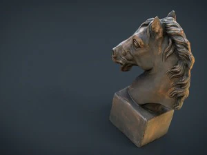 busto de cavalo Modelo 3D
