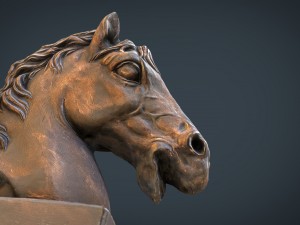 horse bust 3D Model