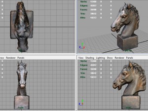 horse bust 3D Model