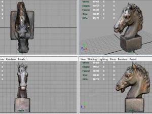 busto de cavalo Modelo 3D