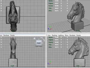 busto de cavalo Modelo 3D